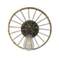 Frendorf | Schwarz/Bronze Rad Design Wand Sconce Lampe mit Offener Glühbirne Bauernhaus Stil Metall 1 Licht Restaurant Sconce Licht