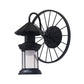 Frendorf | Zwarte/Bronzen Lantaarn Wandlamp Vintage Industrieel Metaal 1 Verlichting Restaurant Wandlamp met Wieldecoratie