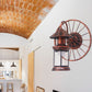 Frendorf | Zwarte/Bronzen Lantaarn Wandlamp Vintage Industrieel Metaal 1 Verlichting Restaurant Wandlamp met Wieldecoratie