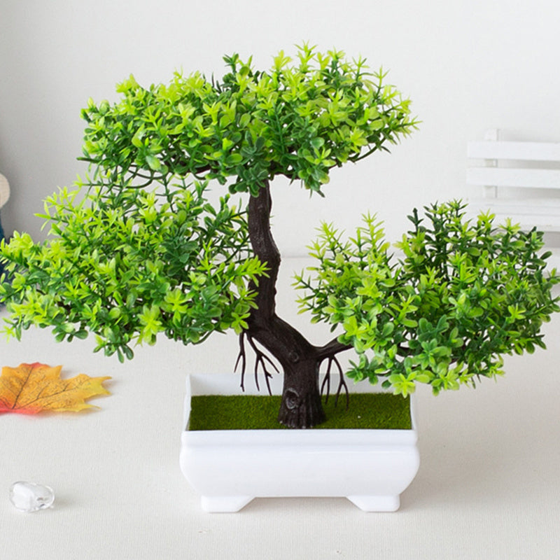 Frendorf | BlossomBonsai künstlicher Baum – realistischer Mini-Bonsai mit rosa Blüte
