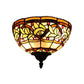 Frendorf | Victorian Bowl Wandbeleuchtung 1 Licht Buntglas Wandleuchte in Mehrfarben für Flur