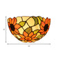 Frendorf | Sonnenblume Wandbeleuchtung mit Schalenform Buntglas Rustikale Tiffany Wandleuchte