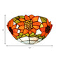 Frendorf | Sonnenblume Wandbeleuchtung mit Schalenform Buntglas Rustikale Tiffany Wandleuchte