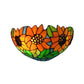 Frendorf | Sonnenblume Wandbeleuchtung mit Schalenform Buntglas Rustikale Tiffany Wandleuchte