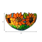 Frendorf | Sonnenblume Wandbeleuchtung mit Schalenform Buntglas Rustikale Tiffany Wandleuchte