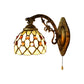 Frendorf | Vintage Dome Wandlamp Gecombineerd Glas Één Licht Mini Wandlamp in Messing