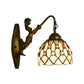 Frendorf | Vintage Dome Wandlamp Gecombineerd Glas Één Licht Mini Wandlamp in Messing