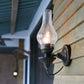 Frendorf | Vase Courtyard Wandverlichting Industriële Textuur Wit / Doorzichtig / Geel Kraakglas 1 Lamp Zwarte Wandlamp