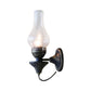 Frendorf | Vase Courtyard Wandverlichting Industriële Textuur Wit / Doorzichtig / Geel Kraakglas 1 Lamp Zwarte Wandlamp
