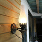 Frendorf | Vase Courtyard Wandverlichting Industriële Textuur Wit / Doorzichtig / Geel Kraakglas 1 Lamp Zwarte Wandlamp
