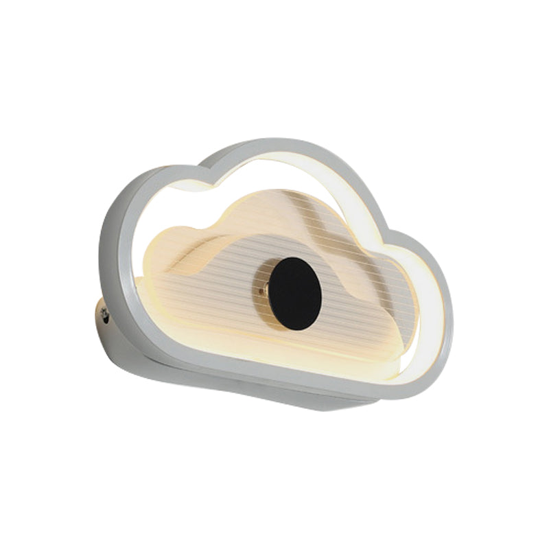 Frendorf | Herz/Wolke Wandbeleuchtung Nordic Acryl Schwarz/Weiß LED Wandmontierte Lichtleuchte für Schlafzimmer