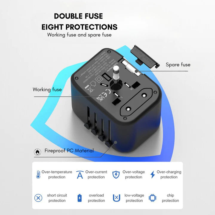Frendorf | Universeller 100V-220V Smart Travel Adapter Spannungswandler.