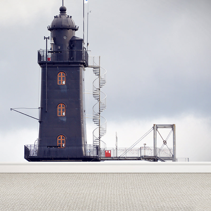 Frendorf | Grand Lighthouse Muurbehang voor Eetkamer Menselijk Landschap Wandbekleding, Gepersonaliseerd