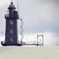 Frendorf | Grand Lighthouse Muurbehang voor Eetkamer Menselijk Landschap Wandbekleding, Gepersonaliseerd