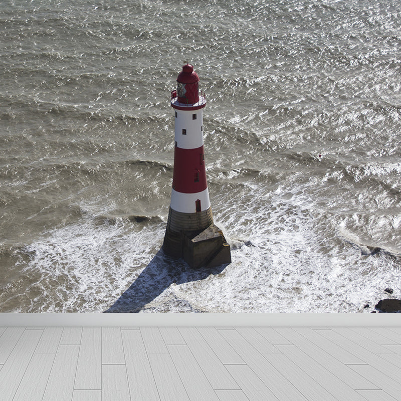Frendorf | Grand Lighthouse Muurbehang voor Eetkamer Menselijk Landschap Wandbekleding, Gepersonaliseerd