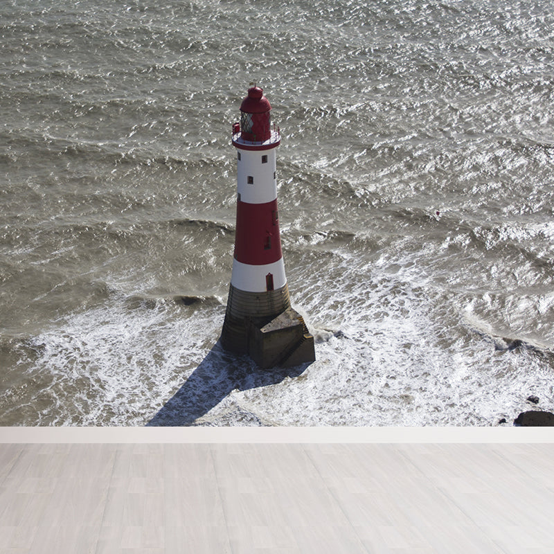 Frendorf | Grand Lighthouse Muurbehang voor Eetkamer Menselijk Landschap Wandbekleding, Gepersonaliseerd