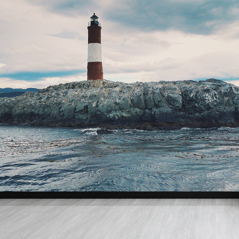 Frendorf | Grand Lighthouse Muurbehang voor Eetkamer Menselijk Landschap Wandbekleding, Gepersonaliseerd