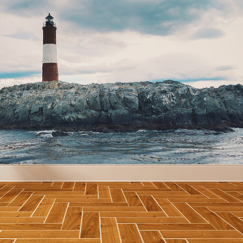 Frendorf | Grand Lighthouse Muurbehang voor Eetkamer Menselijk Landschap Wandbekleding, Gepersonaliseerd