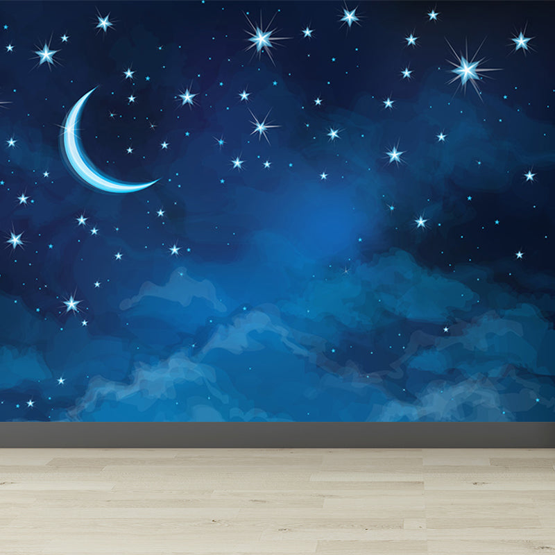 Fleckenschutz Sternennacht Wandbild Non-Woven Textur Modene Wanddeko für das Mädchenzimmer