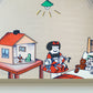 Illustrationsstil Figur Wandmural Riesige Wandverkleidung für Esszimmer, Anpassung