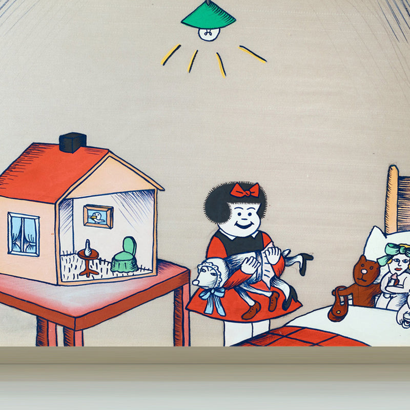 Illustrationsstil Figur Wandmural Riesige Wandverkleidung für Esszimmer, Anpassung