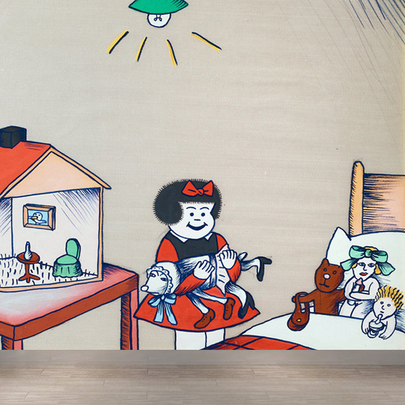 Illustrationsstil Figur Wandmural Riesige Wandverkleidung für Esszimmer, Anpassung
