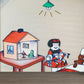 Illustrationsstil Figur Wandmural Riesige Wandverkleidung für Esszimmer, Anpassung