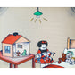 Illustrationsstil Figur Wandmural Riesige Wandverkleidung für Esszimmer, Anpassung