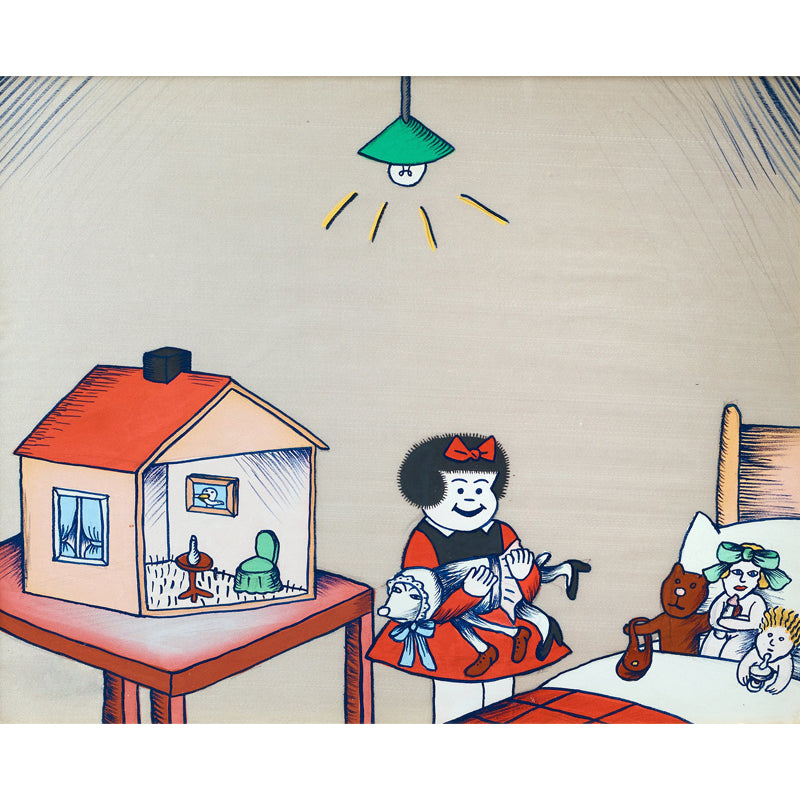 Illustrationsstil Figur Wandmural Riesige Wandverkleidung für Esszimmer, Anpassung