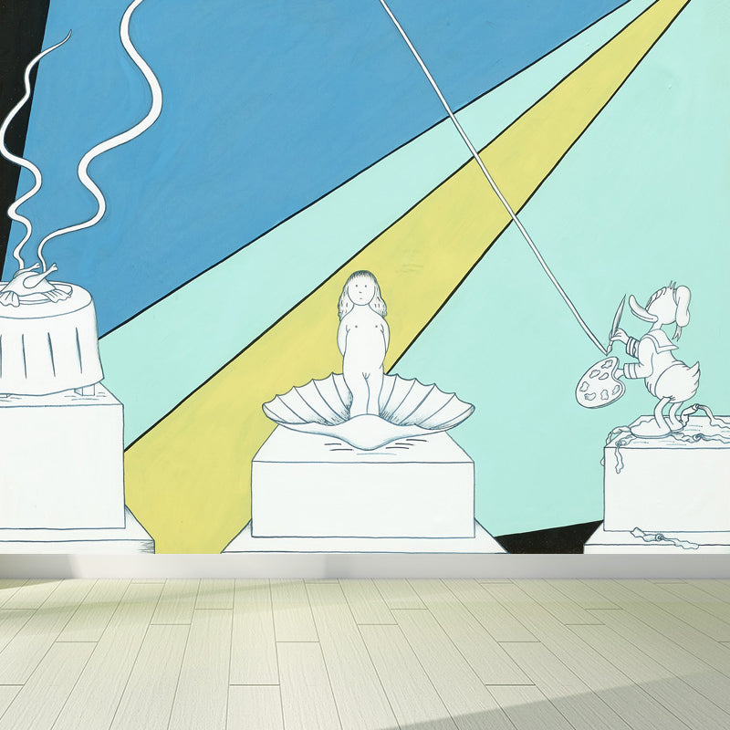 Illustrationsstil Figur Wandmural Riesige Wandverkleidung für Esszimmer, Anpassung