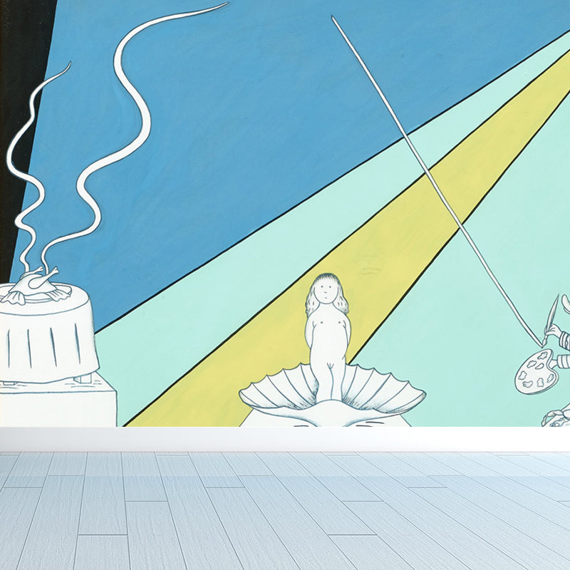 Illustrationsstil Figur Wandmural Riesige Wandverkleidung für Esszimmer, Anpassung