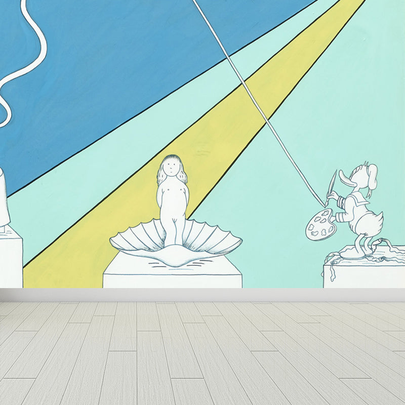 Illustrationsstil Figur Wandmural Riesige Wandverkleidung für Esszimmer, Anpassung