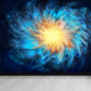 zeitgenössisches Jungen Wandaufkleber Wundervolle Sterne Spiral Landschaft Blau Wandverkleidung