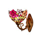 Frendorf | Lodge Flower Wand lamp met gebogen arm 1 licht mini wandverlichting voor woonkamer