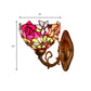 Frendorf | Lodge Flower Wand lamp met gebogen arm 1 licht mini wandverlichting voor woonkamer