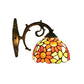 Frendorf | Lodge Flower Wand lamp met gebogen arm 1 licht mini wandverlichting voor woonkamer