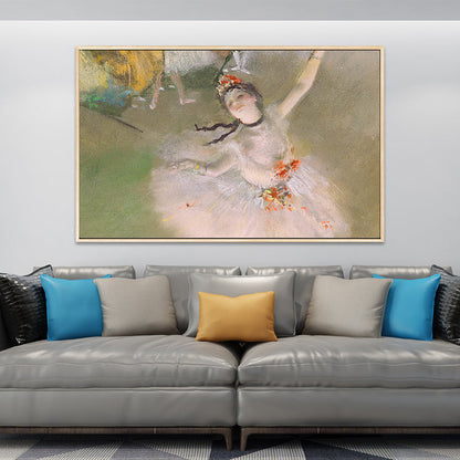 Frendorf | Degas tanzende Ballerina Gemälde im weißen Retro-Stil Wandkunst Druck für das Schlafzimmer
