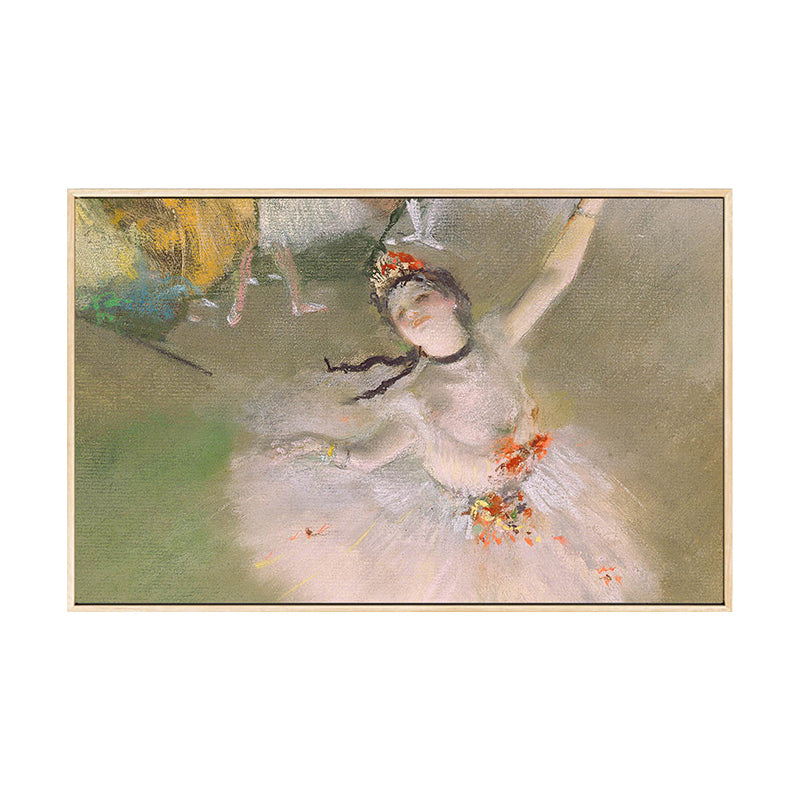 Frendorf | Degas tanzende Ballerina Gemälde im weißen Retro-Stil Wandkunst Druck für das Schlafzimmer