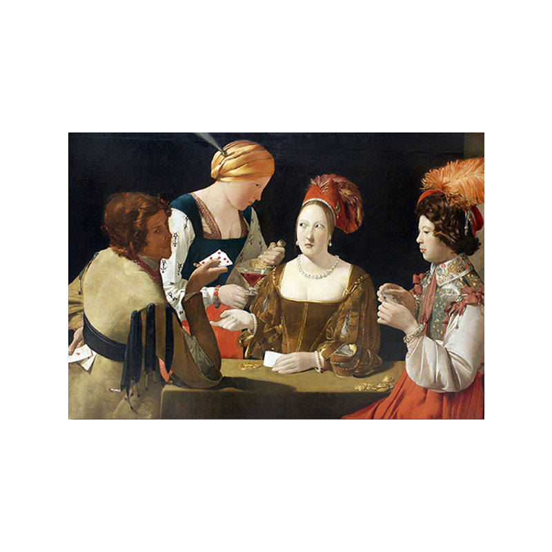 Frendorf | Braune Vintage-Canvas-Druck Der Schwindler mit dem Kreuzkopf Grußkarte Malerei für das Zimmer