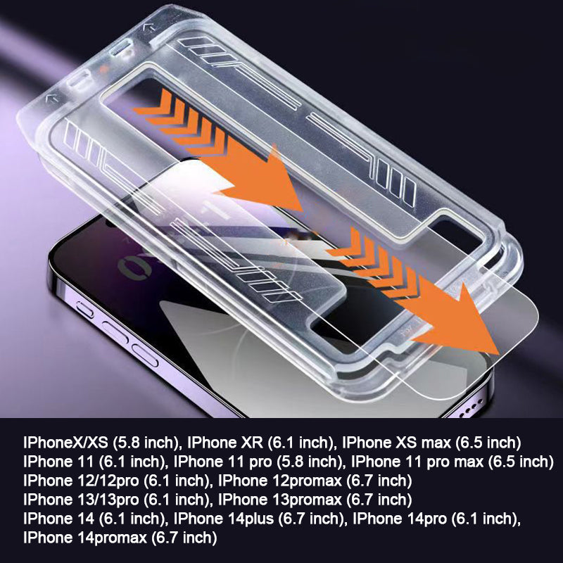 Frendorf | iPhone Tempered Anti-Peeking Screen Protector ohne Blasen Kein Staub