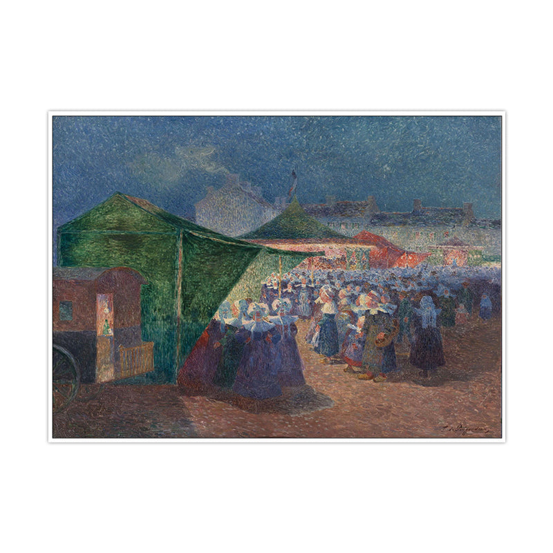 Frendorf | Blau Nacht Landmessen Leinwandkunst Ferdinand Puigaudeau Impressionistische Texturmalerei
