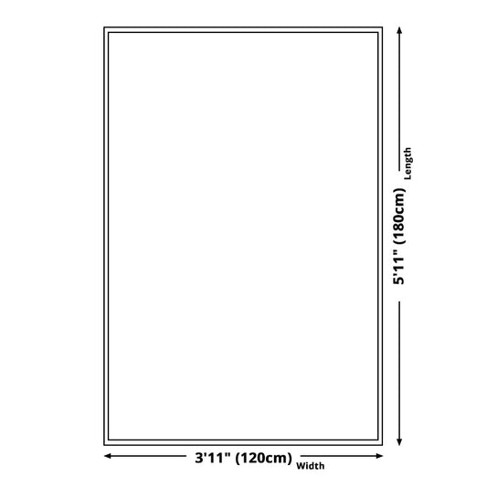Frendorf | Blau und Grau Schlafzimmer Teppich Modern Geometrisches Muster Bereich Teppich Polyester Waschbar Rutschfeste Rückseite Teppich