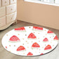 Frendorf | Kinder Kinderzimmer Teppich in Grün Essen & Getränke Wassermelone Kiwi Frucht Bonbon Print Teppich Polyester Rutschfester Teppich