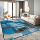 Frendorf | Blau- und Brauner Schlafzimmerteppich Moderner Abstrakter Malerei-Muster Bereichsteppich Polyester Rutschfeste Rückseite Teppich