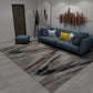 Frendorf | Moderne woonkamer tapijt in bruine en paarse abstracte strepenprint tapijt polyester huisdier vriendelijke area tapijt