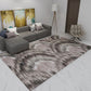 Frendorf | Moderne woonkamer tapijt in bruine en paarse abstracte strepenprint tapijt polyester huisdier vriendelijke area tapijt