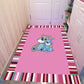 Frendorf | Roze en Blauwe Kinderkamer Tapijt Dieren Vogel Olifant Giraffe Patroon Gebied Tapijt Polyester Antislip Vloerkleed