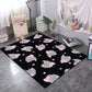 Frendorf | Kids Kinderkamer Tapijt in Zwart en Roze Dieren Tijger Olifant Varken Print Tapijt Polyester Vlekbestendige Gebiedtapijt