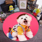 Frendorf | Roze en Rode Kinderkamer Tapijt Dieren Hond Patroon Gebied Tapijt Polyester Antislip Achterkant Tapijt