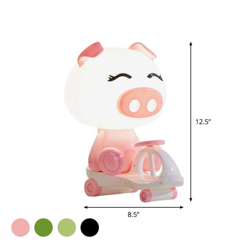 Schwein/Frosch/Panda Kinderzimmer Leselampe Kunststoff 1-Lampe Cartoon Nachttischlampe in Schwarz/Rosa/Grün